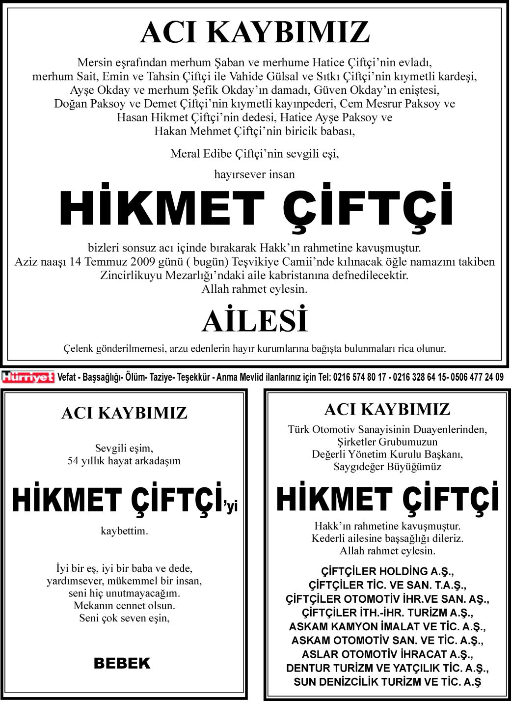 yarm sayfa ilan hrriyet gazetesi rnei